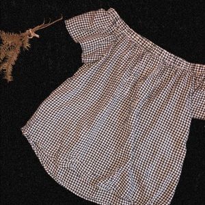 Forever 21 Strapless Plaid Top